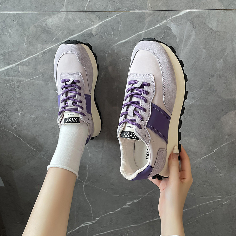 厚底百搭舒適撞色運動跑步鞋