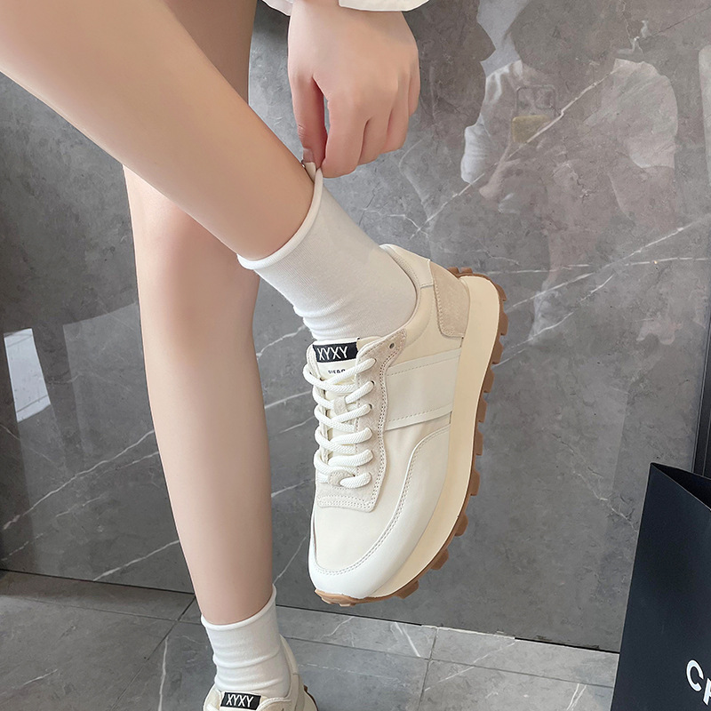 厚底百搭舒適撞色運動跑步鞋