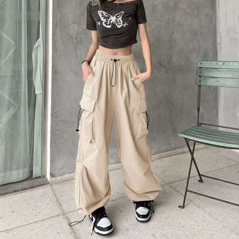 2024美式復古工裝束腳休閒褲