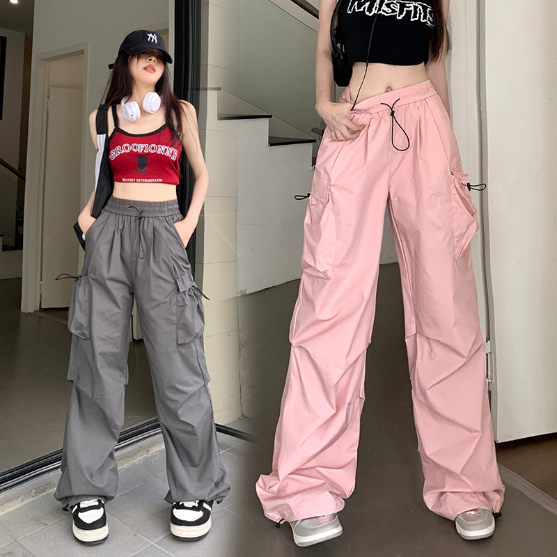 2024美式復古工裝束腳休閒褲