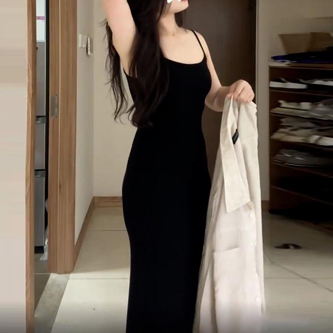 法式原麻色襯衫無袖吊帶洋裝套裝【分開訂購】