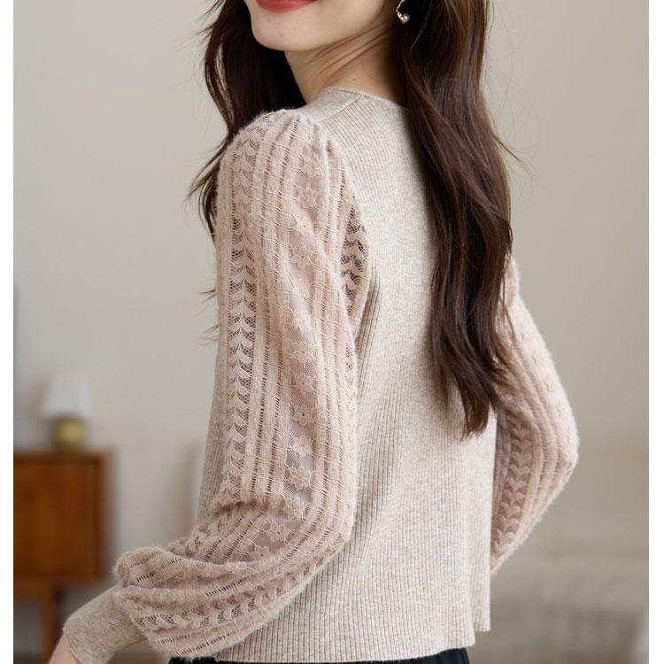 氣質收腰V領針織打底衫