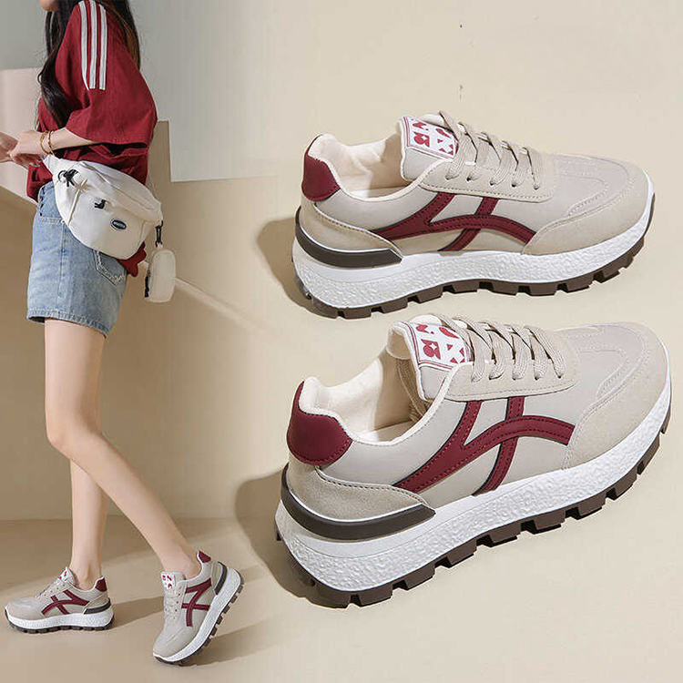 透氣顯腳小軟底厚底阿甘鞋