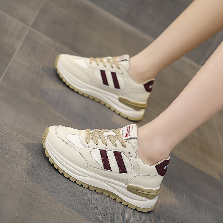 輕量休閒厚底真皮阿甘鞋