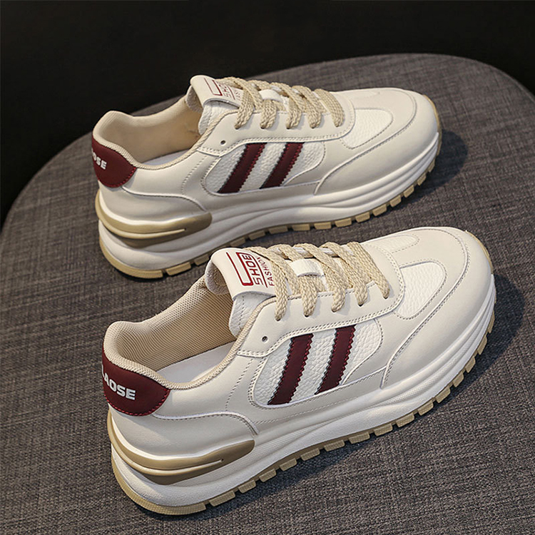 輕量休閒厚底真皮阿甘鞋