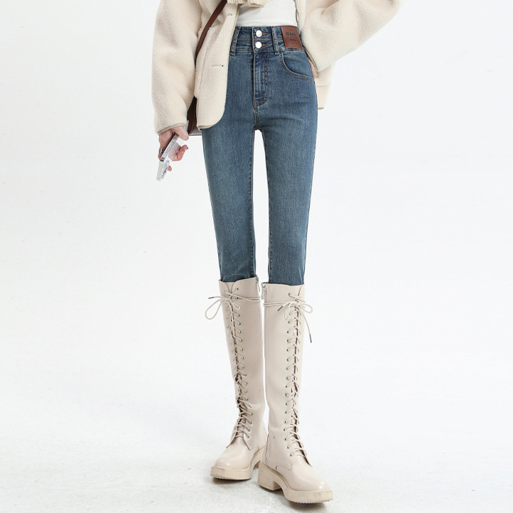 彈力緊身顯瘦秋冬小腳牛仔褲