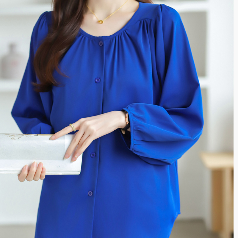 早秋減齡遮肚子休閑氣質小衫