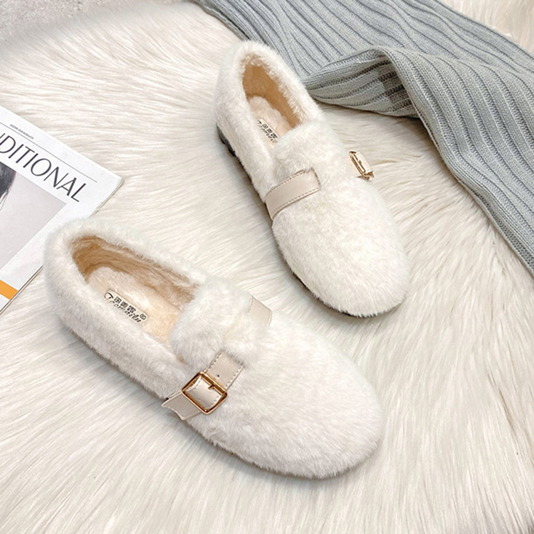 秋冬新款保暖加絨厚底棉鞋