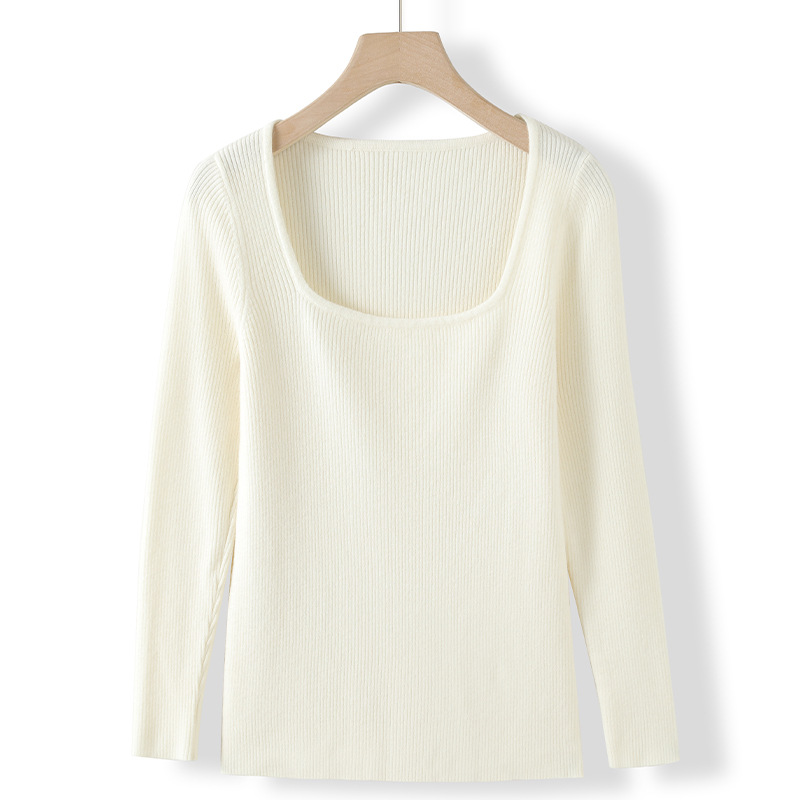 秋冬時尚洋氣針織内搭修身長t