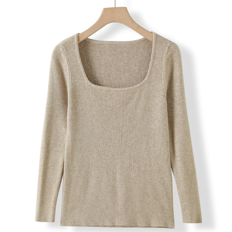 秋冬時尚洋氣針織内搭修身長t