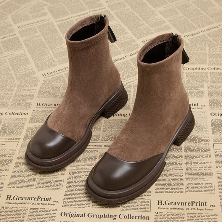 秋季厚底舒適百搭馬丁短靴