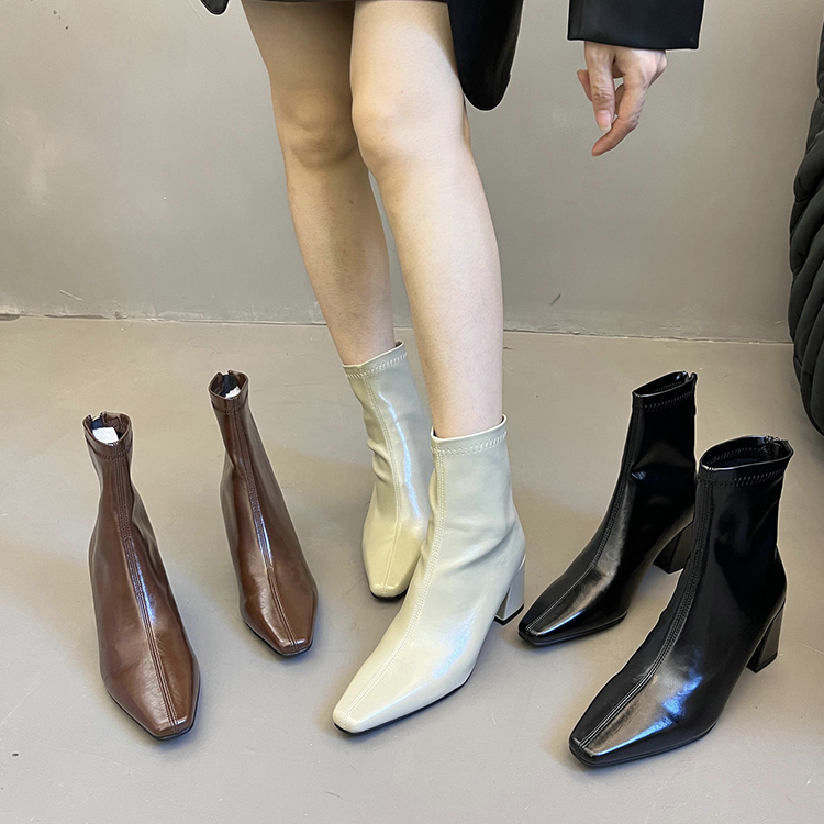 秋冬法式復古通勤短靴