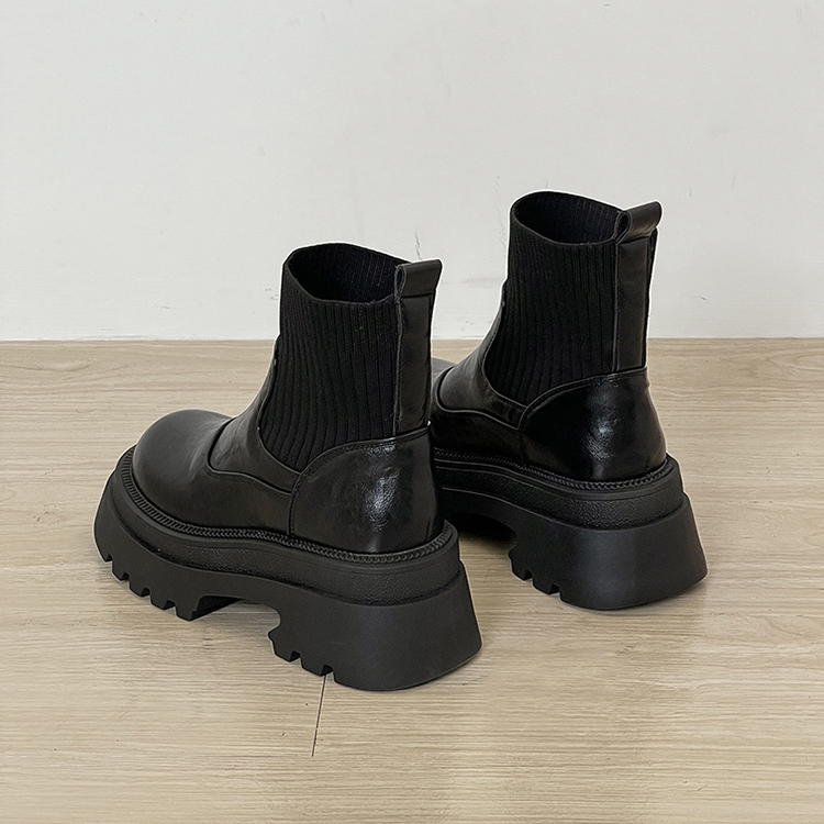 秋冬新款厚底增高短筒潮流馬丁靴