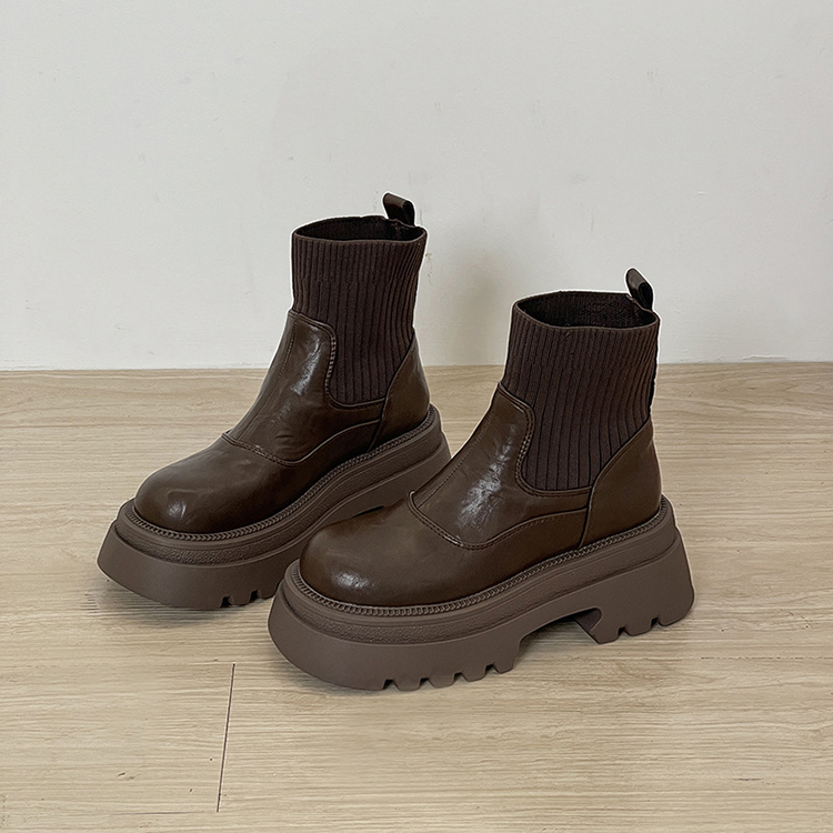 秋冬新款厚底增高短筒潮流馬丁靴