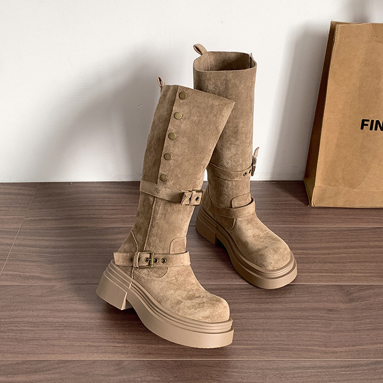 秋冬爆款增高顯瘦復古長靴