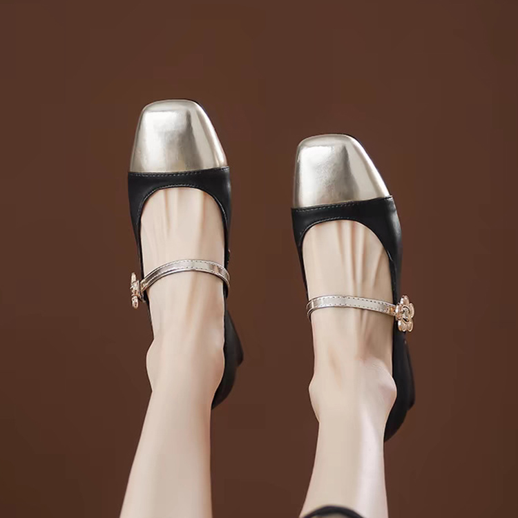 春秋新款法式低跟小皮鞋