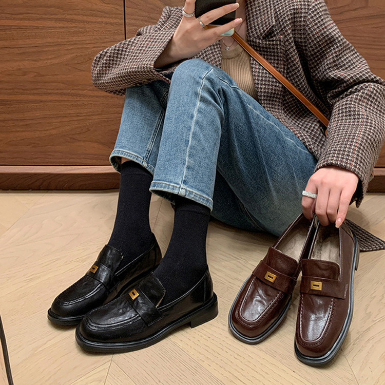 復古英倫風簡約樂福鞋