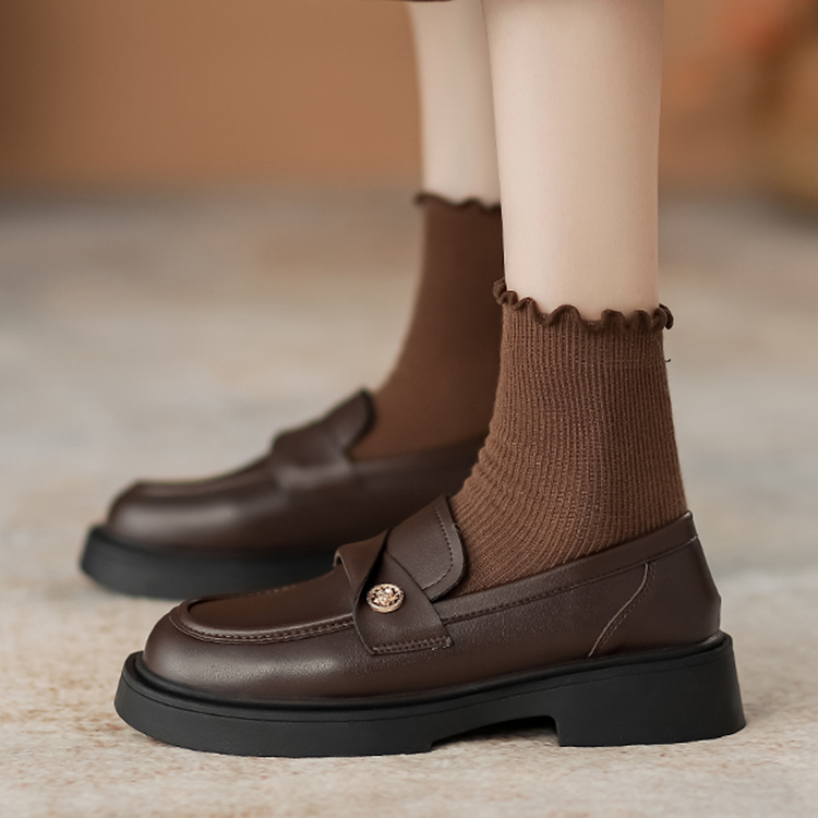 春秋新款日系學院風皮鞋