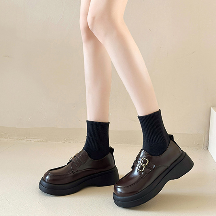 新款厚底復古英倫風小皮鞋