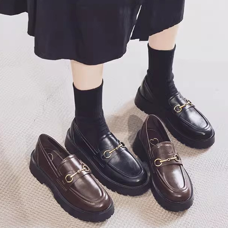 春秋復古金屬扣樂福鞋