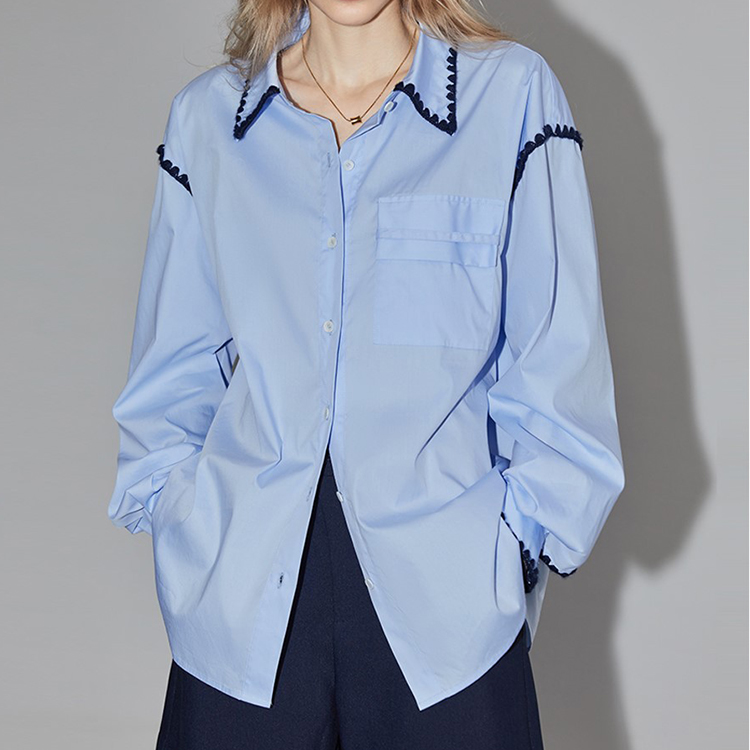 春季新款寬鬆小眾別緻襯衫