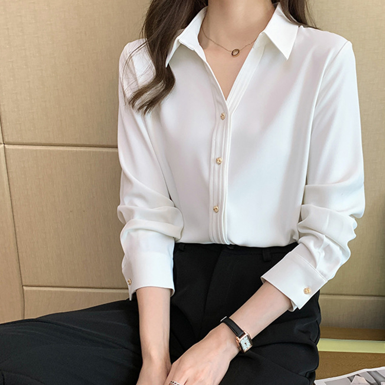 春秋時尚氣質港風襯衫