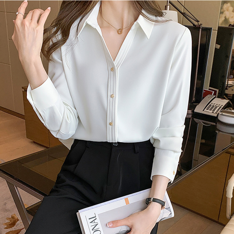 春秋時尚氣質港風襯衫