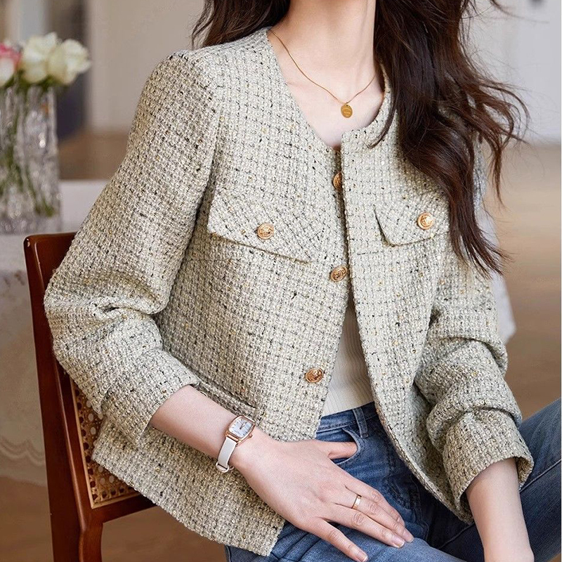 春秋季新款小個子復古百搭小香風外套