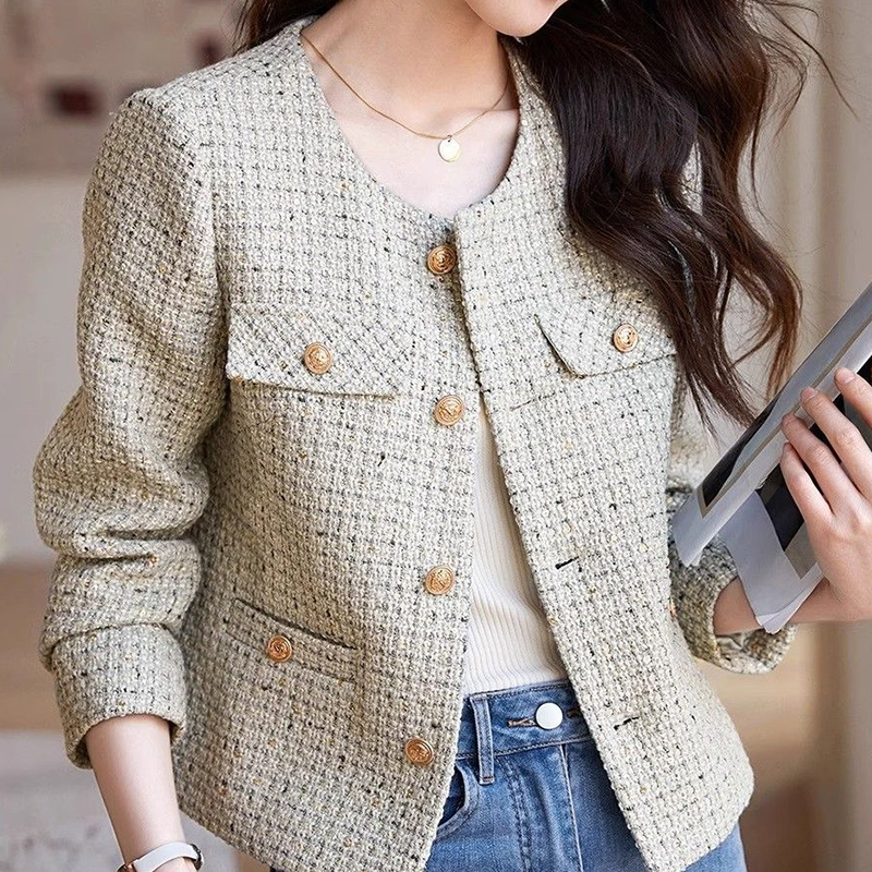 春秋季新款小個子復古百搭小香風外套