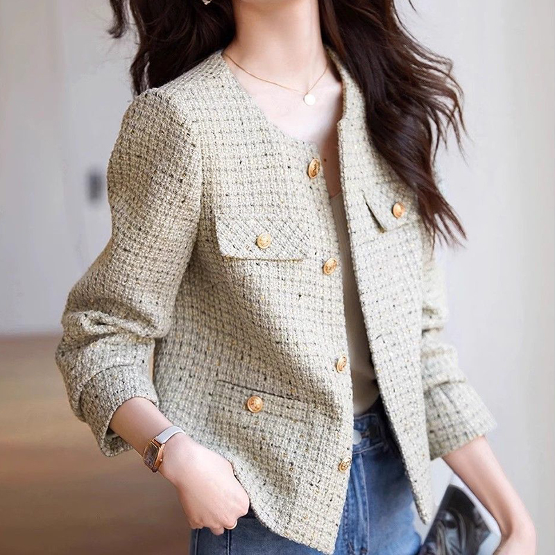 春秋季新款小個子復古百搭小香風外套