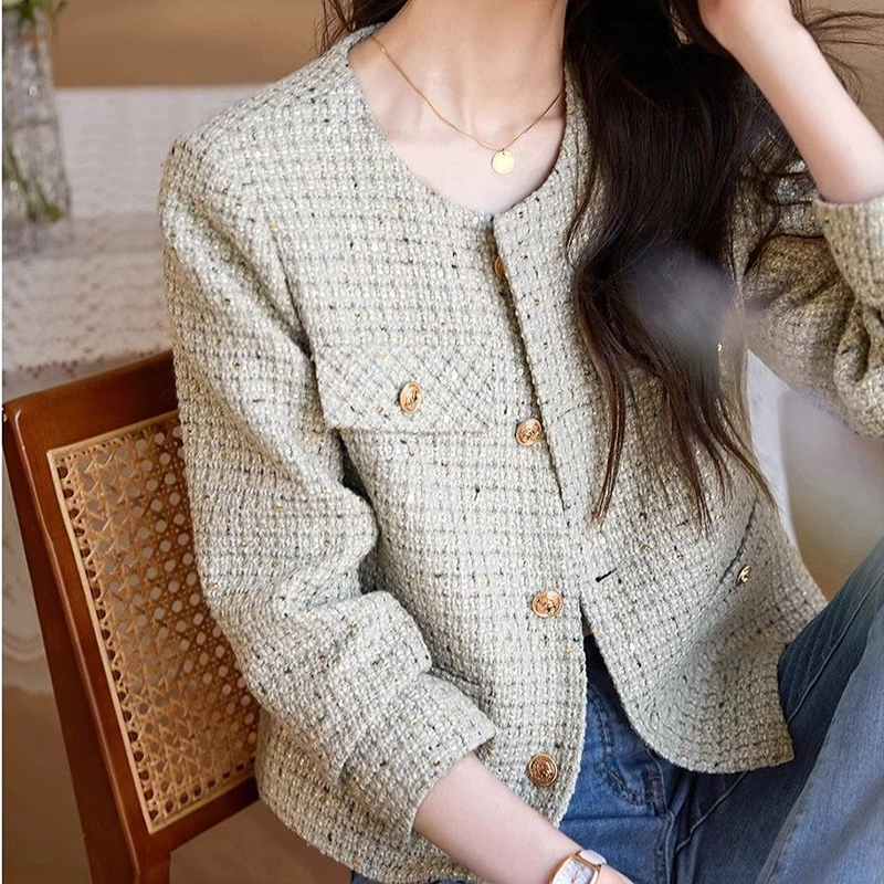 春秋季新款小個子復古百搭小香風外套