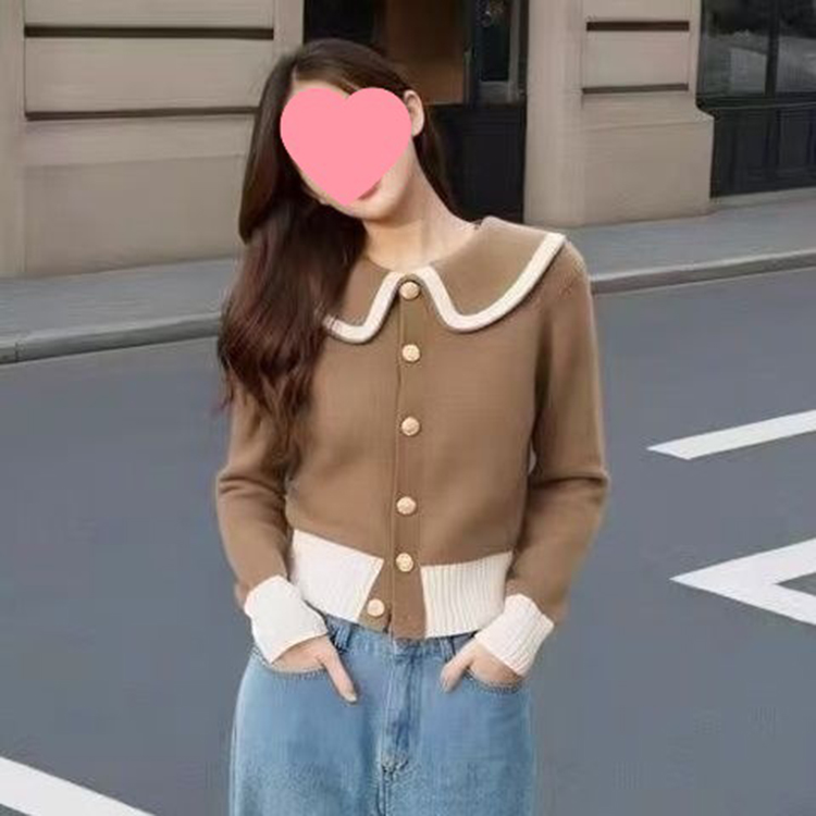 冬季爆款減齡洋氣小個子咖色短款外套