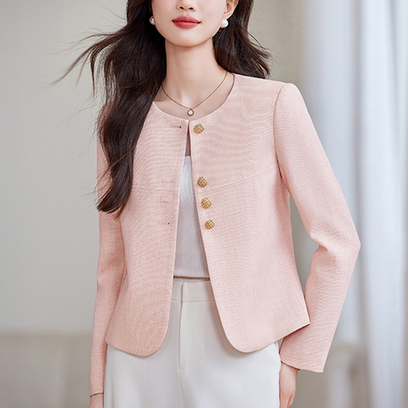 春季新款名媛氣質小香風長袖外套