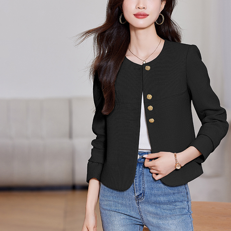 春季新款名媛氣質小香風長袖外套