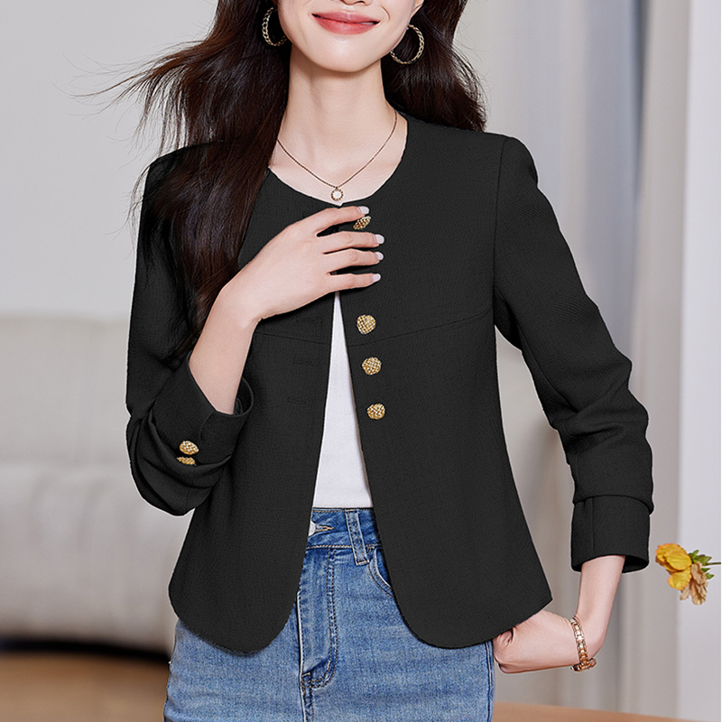 春季新款名媛氣質小香風長袖外套