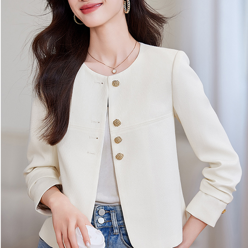 春季新款名媛氣質小香風長袖外套