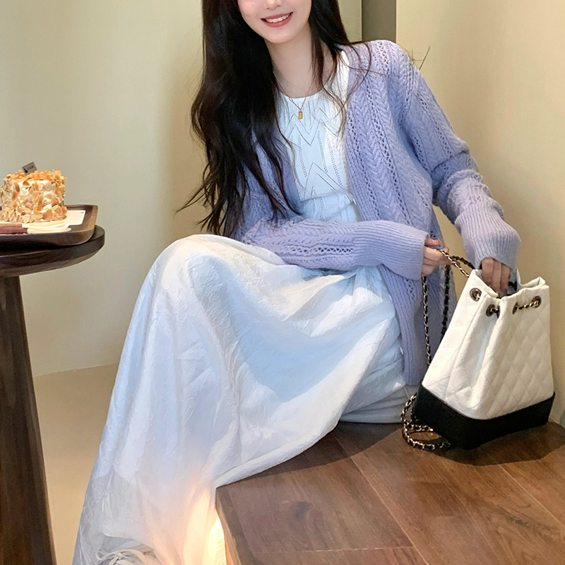 春夏溫柔風氣質馬海毛針織衫
