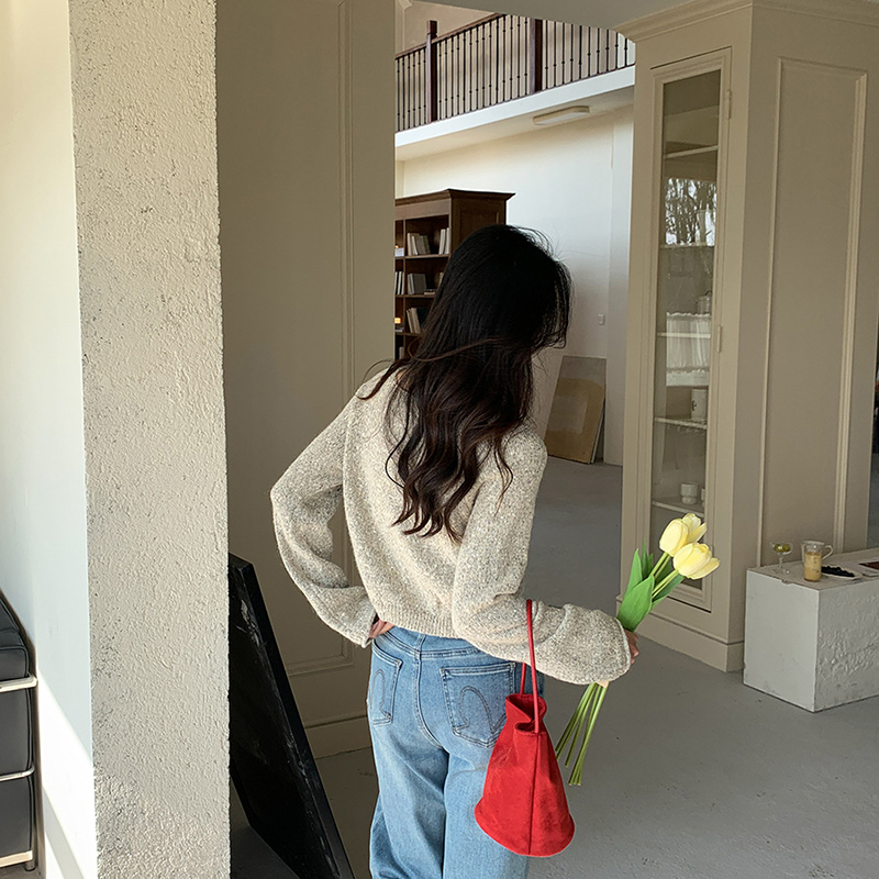 氛圍感星空花紗蝴蝶結針織開衫