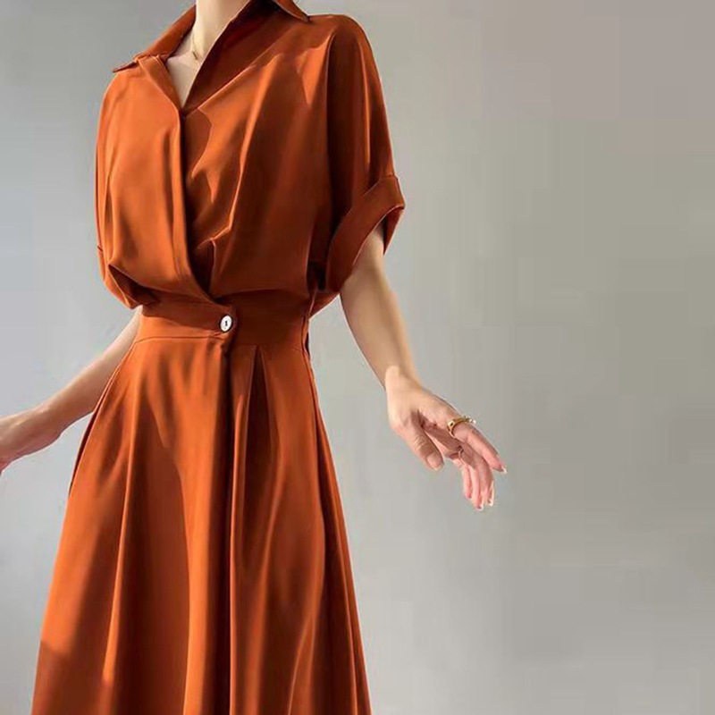 春季通勤高級感法式小衆襯衫連衣裙