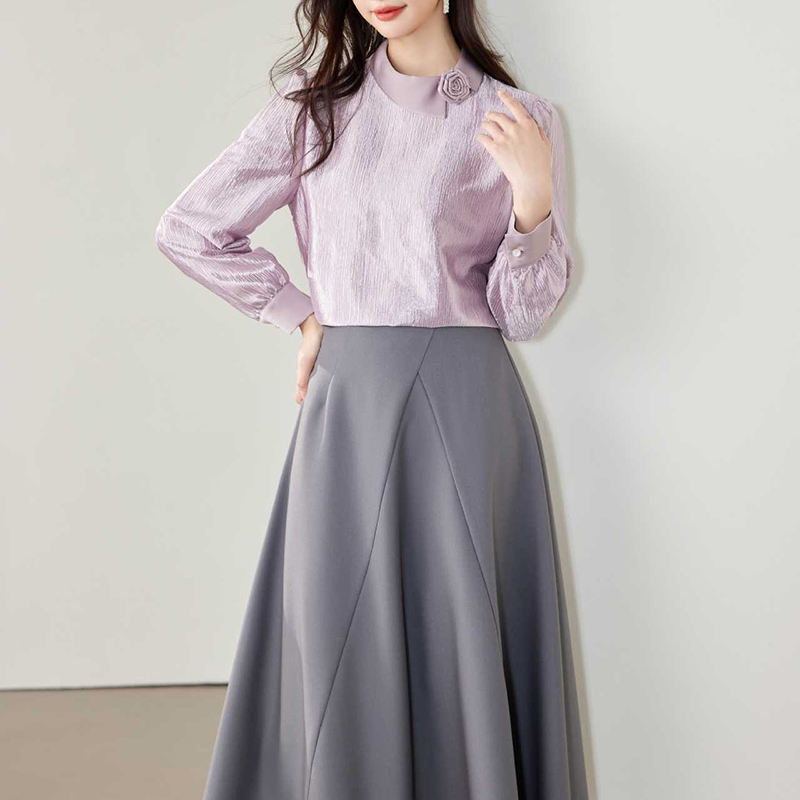 春季新款法式設計感氣質蕾絲花朵襯衣