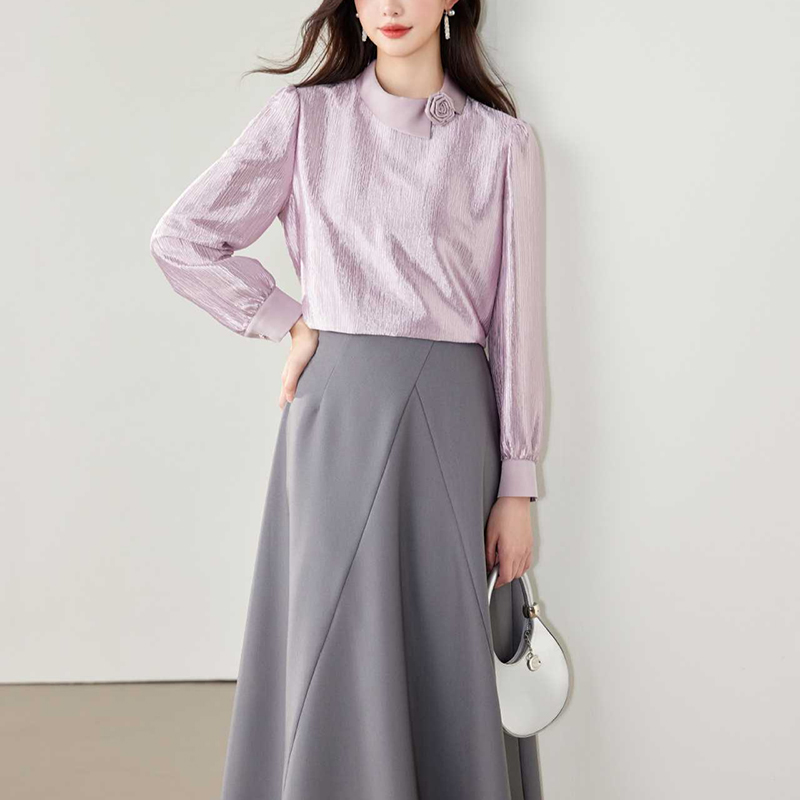 春季新款法式設計感氣質蕾絲花朵襯衣