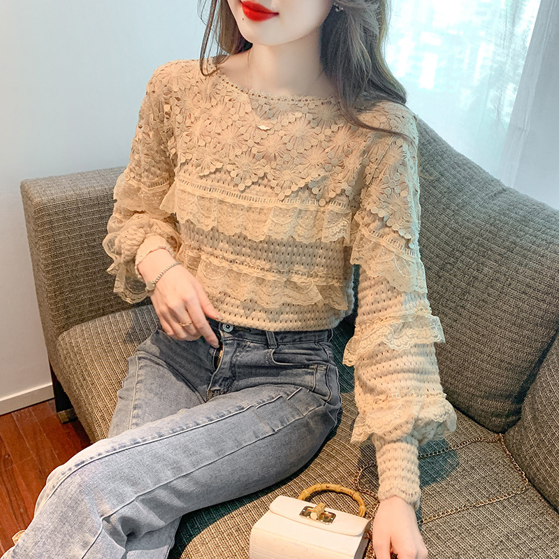 春季新款設計感拼接洋氣減齡長袖打底衫