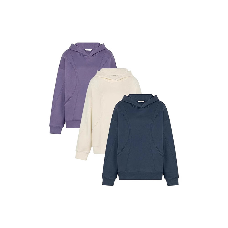 日系寬鬆慵懶風LULU括弧圓領衛衣