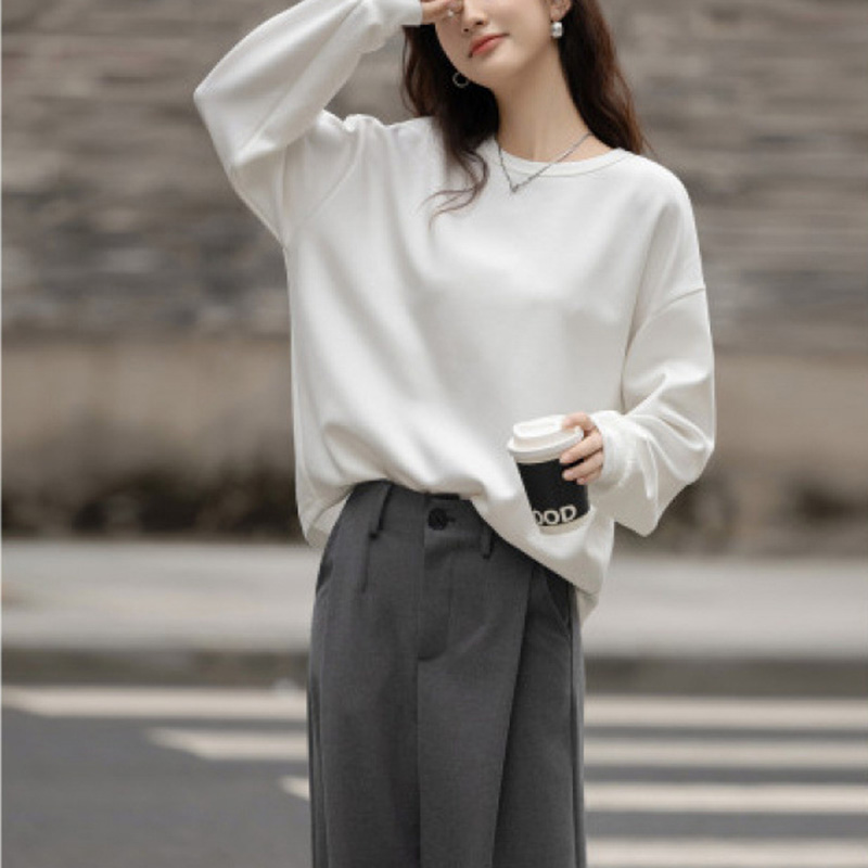 春季設計感開縫蝴蝶結圓領衛衣