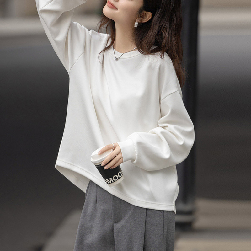 春季設計感開縫蝴蝶結圓領衛衣