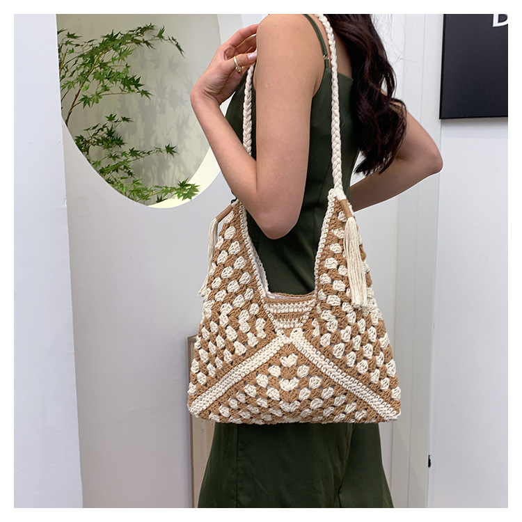 大容量時尚草編旅游度假沙灘包