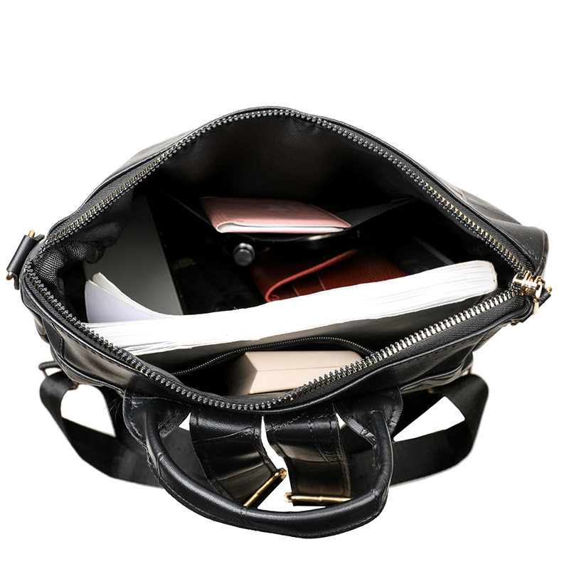 小眾拼接設計休閒多功能通勤大容量雙肩包