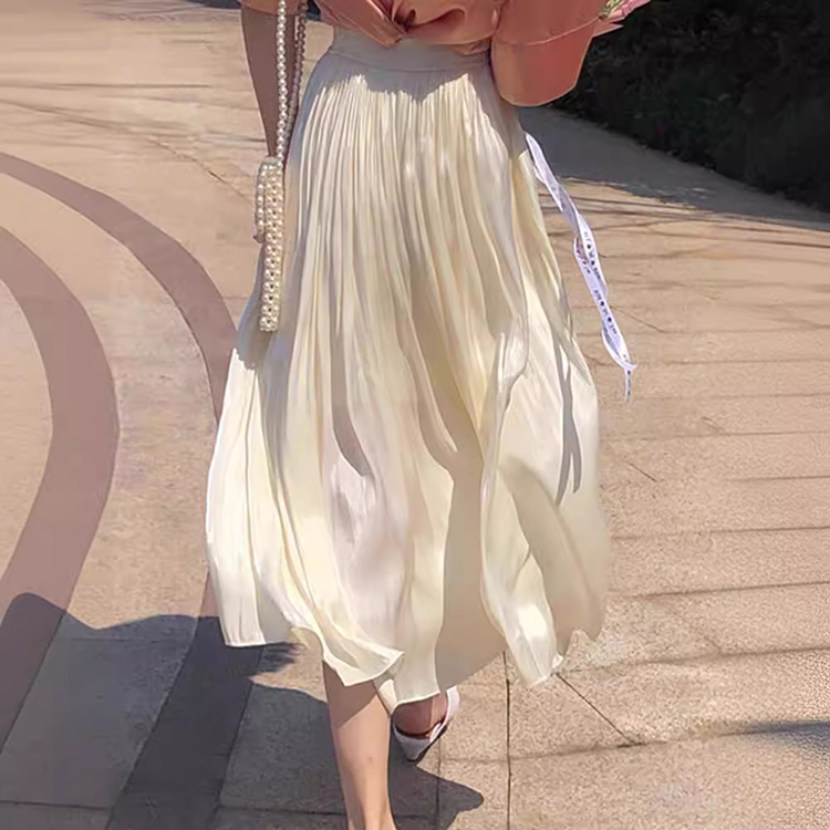 法式氣質珠光高級感仙女紗裙半身裙
