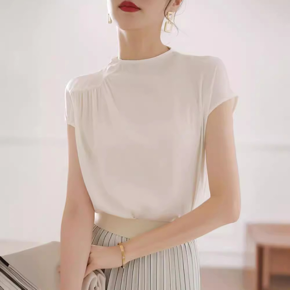 設計感小眾輕熟法式復古氣質短袖上衣