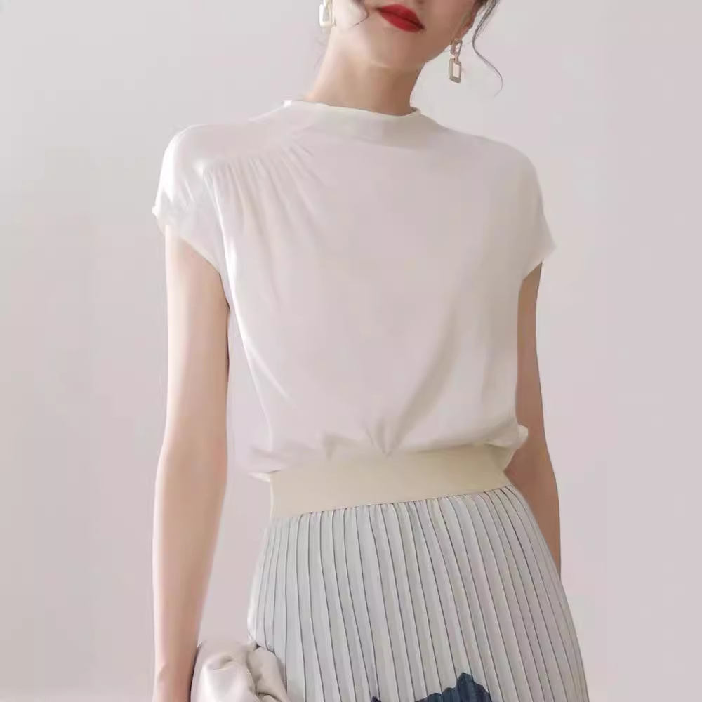 設計感小眾輕熟法式復古氣質短袖上衣